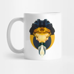 Sad girl in profile Mug